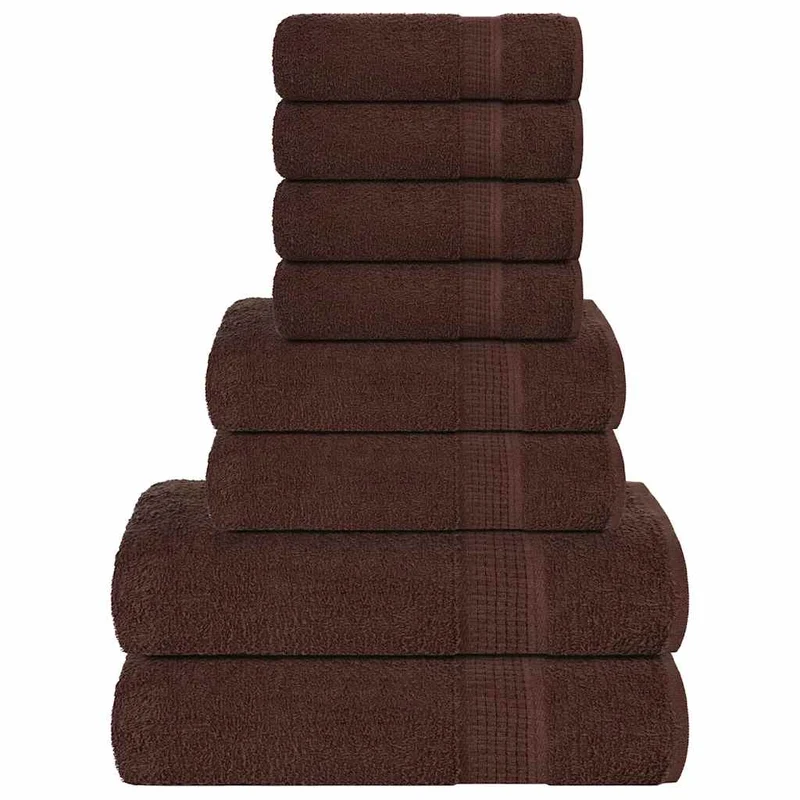 8-delat handduksset FROGN brun 360 gsm