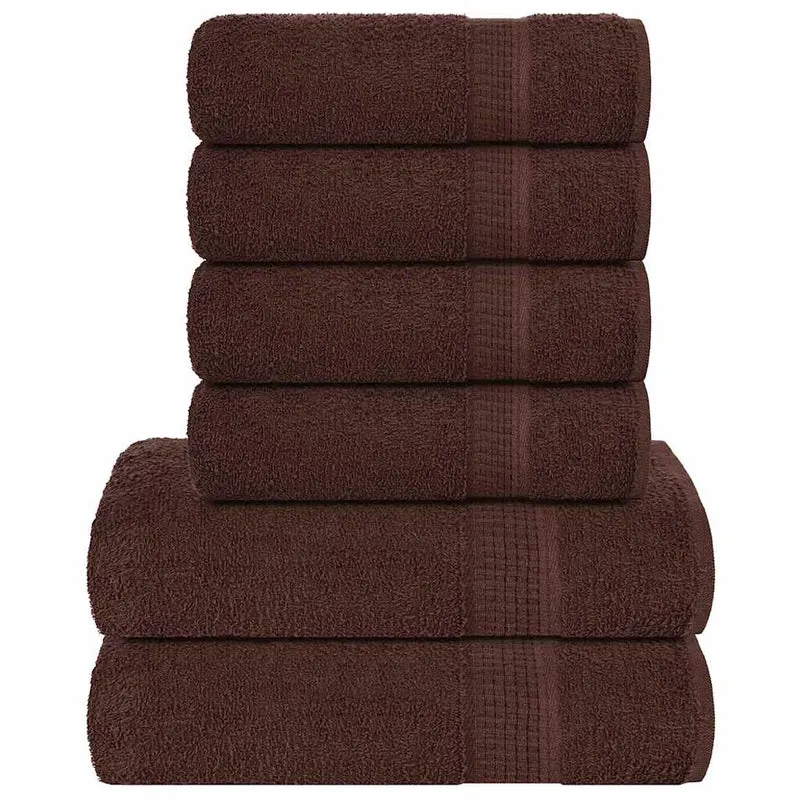 handduksset FROGN 6 delar brun 360 gsm