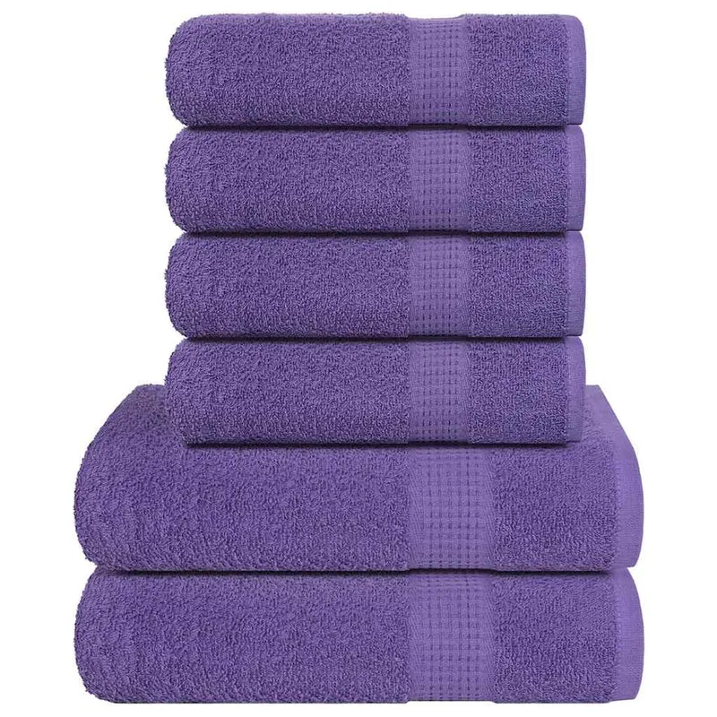 6-delat handduksset FROGN lila 360 gsm