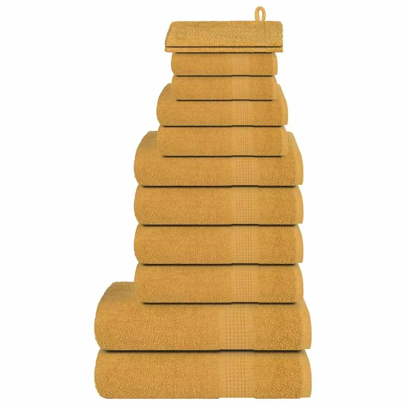 12-delat handduksset FROGN guld 360 gsm
