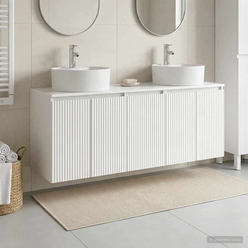 Badrumsskåpsset 3 st Vit högglans 161,5 x 44,5 x 82 cm