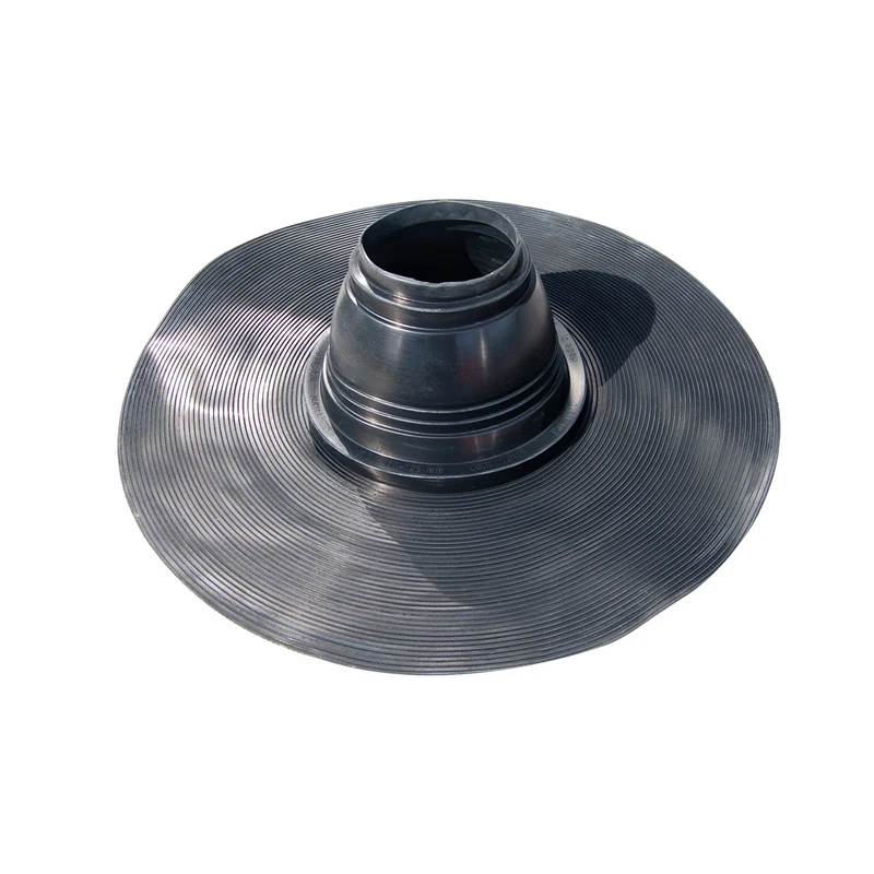 Roof feed through flange w/ hose clamp