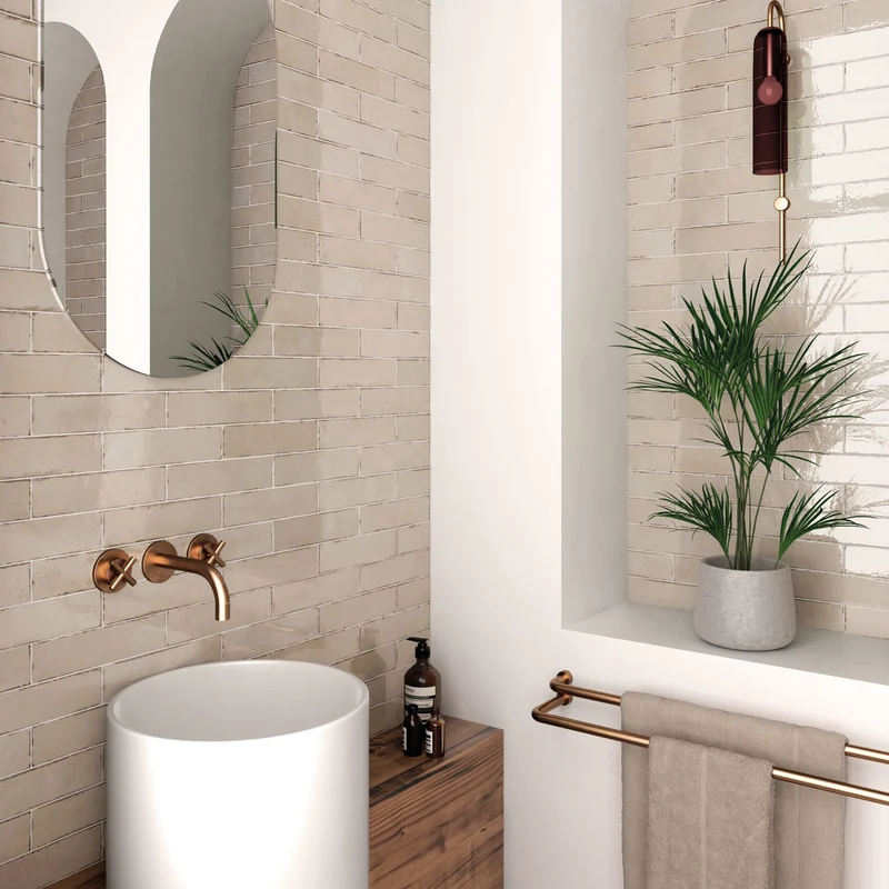 Kakel Tribeca Oatmeal Blank 6x24,6