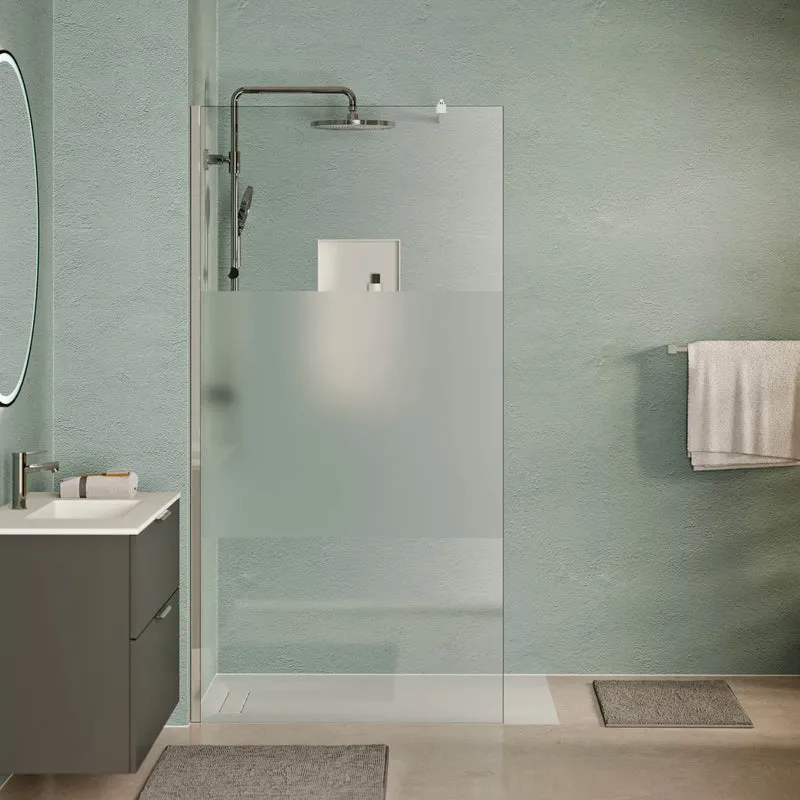 Walk-In dusch EIRA - frostat glas-ränder 8 mm och 10 mm
