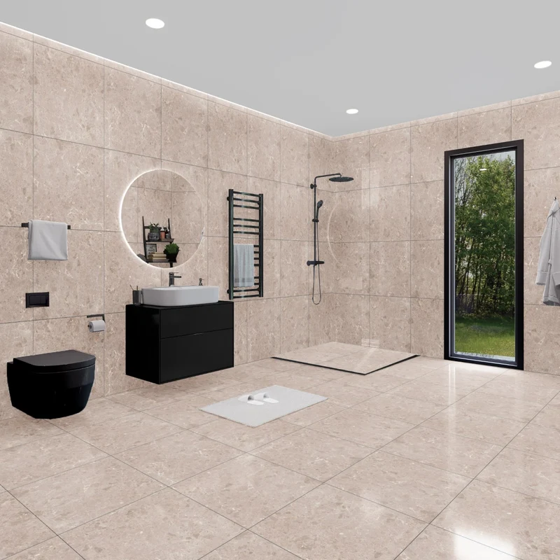 Paketpris! 8,32 m² Klinker Artic Beige Marmor Blank 59x59 (249:-/m²)