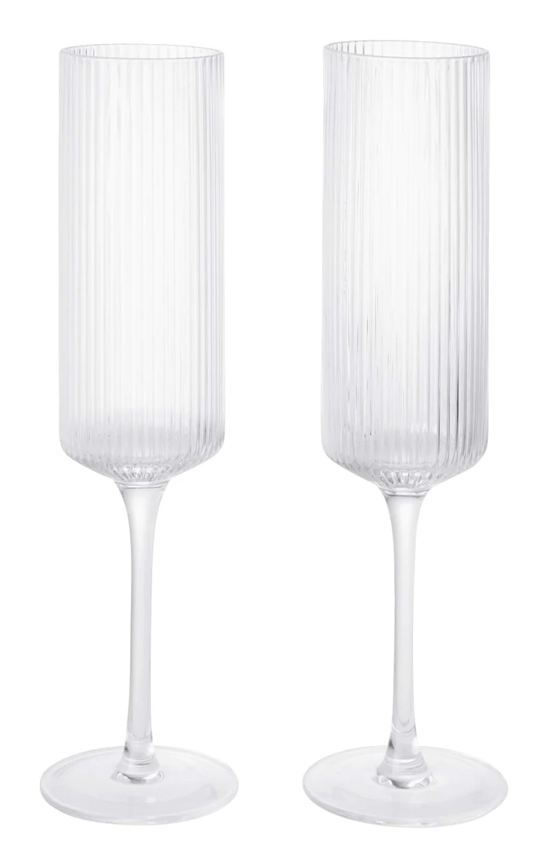Ripple Champagne Flutes Set Of 2