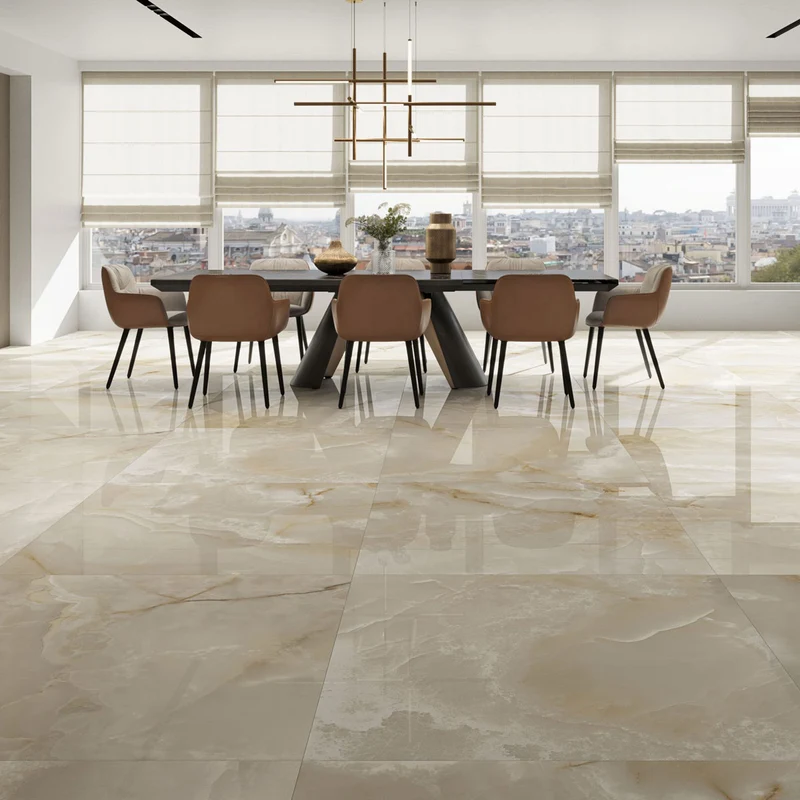 Klinker Onix Beige Marmor Blank 120x120