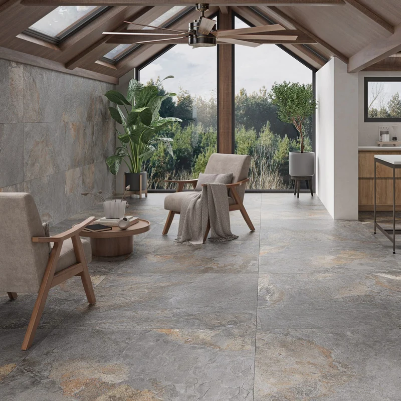 Klinker Nebula Silver Matt 60x60