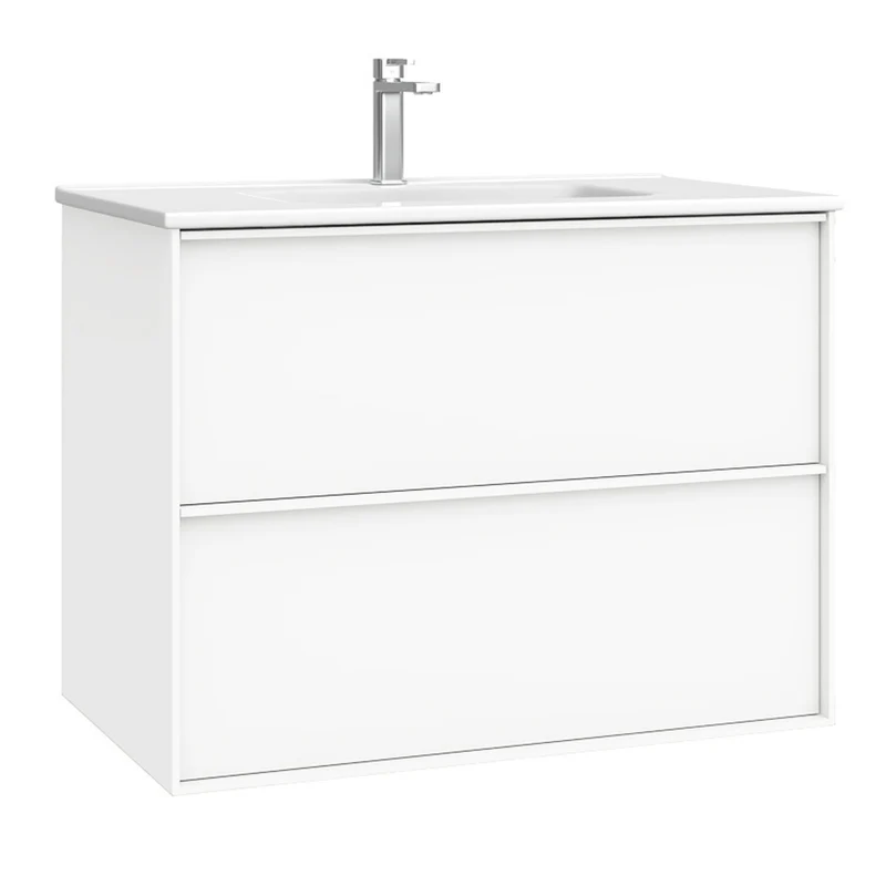 Kommod & Tvättställ 80 cm Tenfors Nordlig Vit Matt