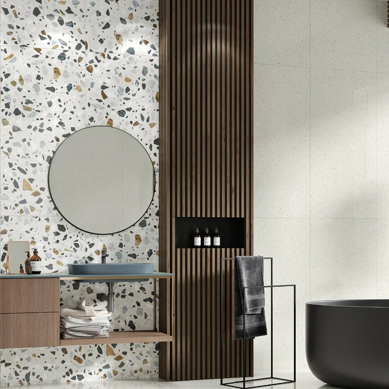 Klinker Terrazzo XL White Matt 60x60