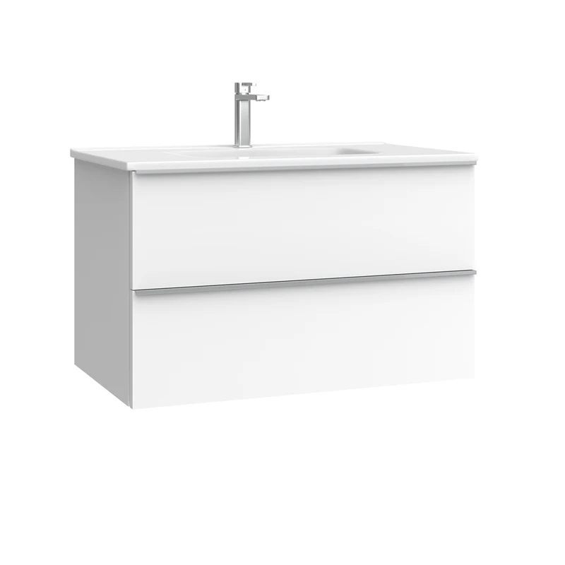 Kommod & Tvättställ 80 cm Tenfors Harmoni Vit Matt