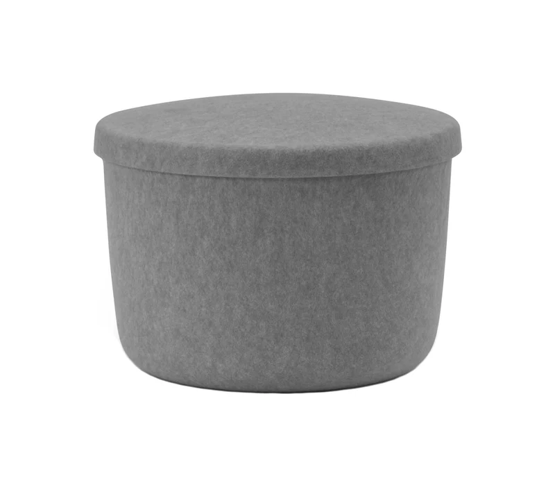 Hide Storage Pouf Small