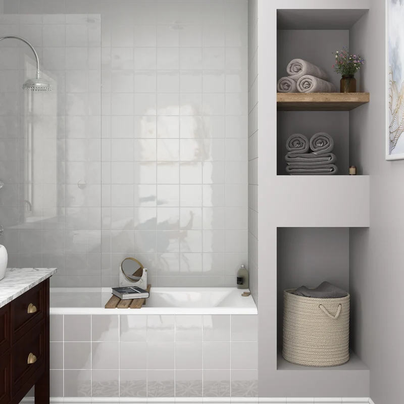 Kakel Vision Light Grey Blank 15x15