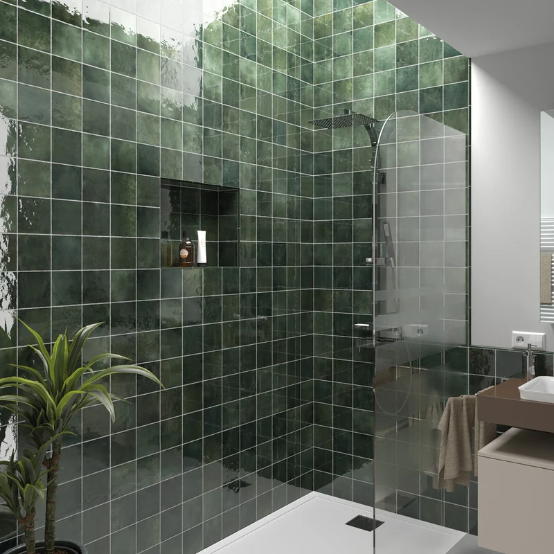 Kakel Creativa Moss Green Blank 13,2x13,2