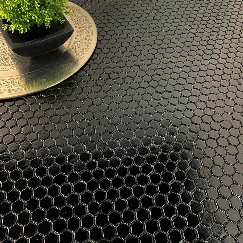 Mosaik Hexagon Svart