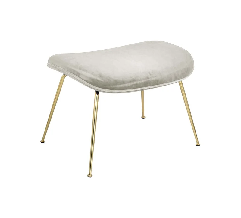 Beetle Ottoman Conic Base Brass Semi Matt