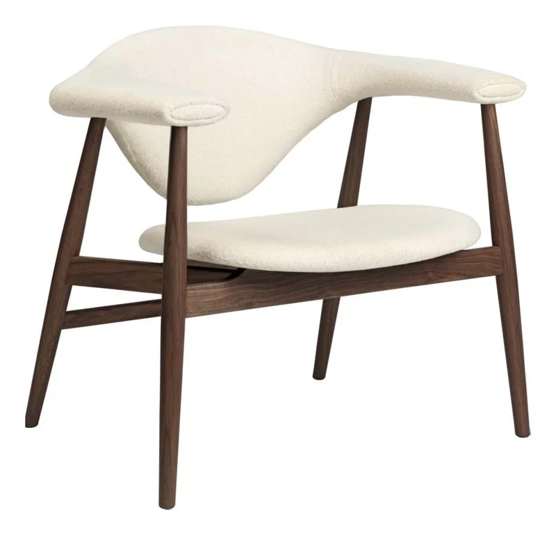 Masculo Lounge Chair Wood Base American Walnut
