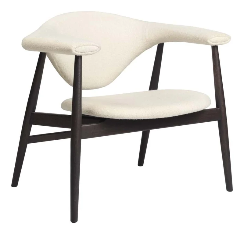 Masculo Lounge Chair Wood Base Black Ash