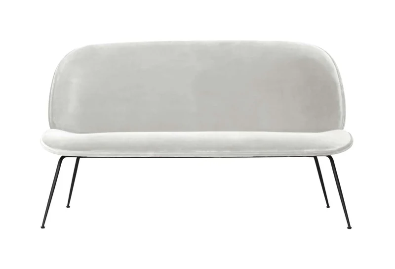Beetle Sofa Fully Upholstered Conic Base Black Matt