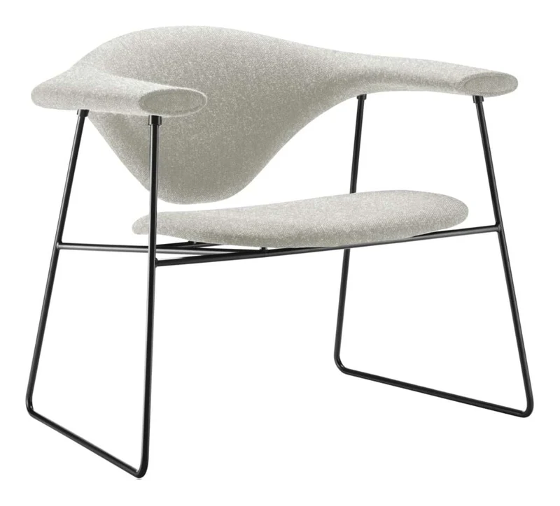 Masculo Lounge Chair Sledge Base Black Matt