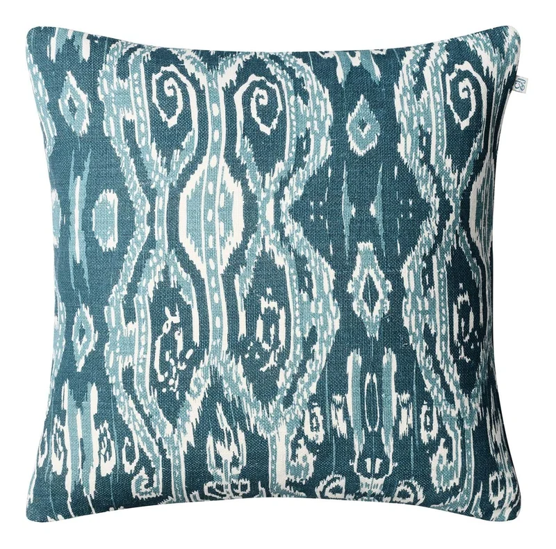 Ikat Madras Linen Cushion Cover 50x50