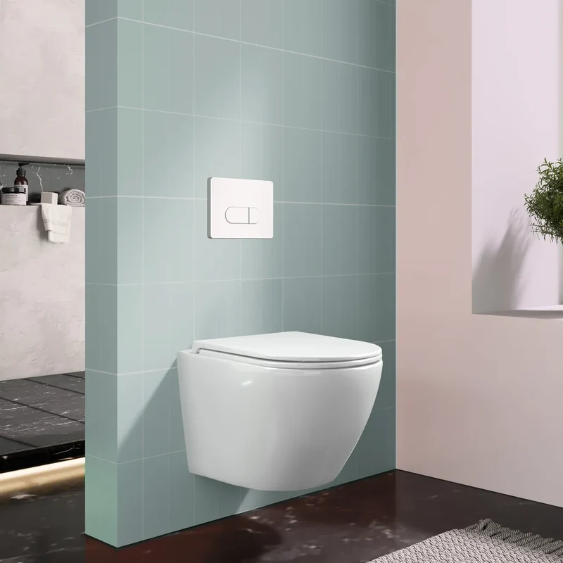 Vägghängd Toalett Tenfors Sanitario Plus Vit Blank