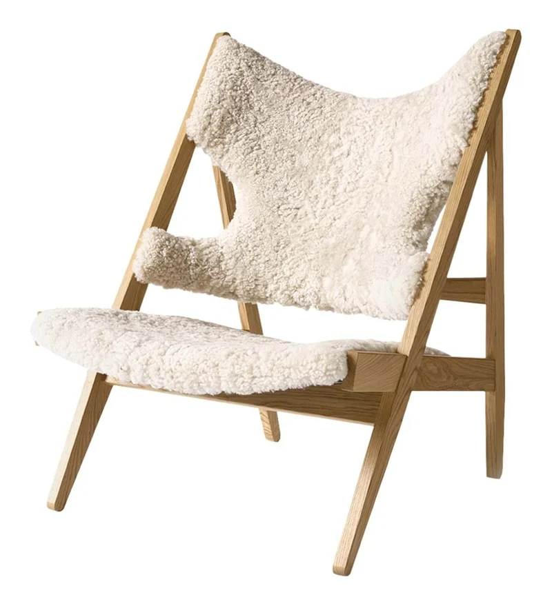 Knitting Lounge Chair Sheepskin