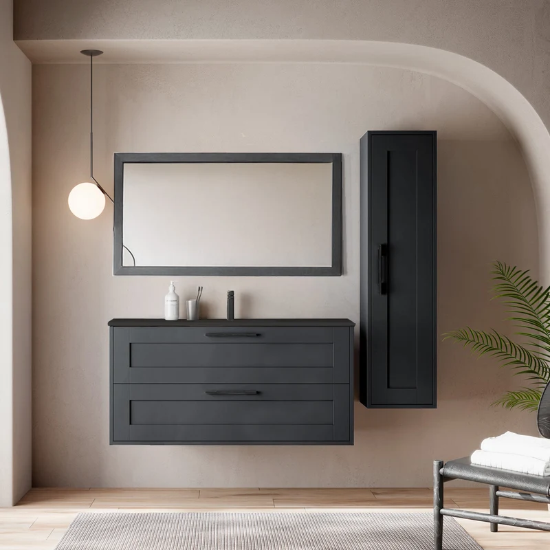 Badrumsspegel 120x68 cm Tenfors Allmoge Antracit