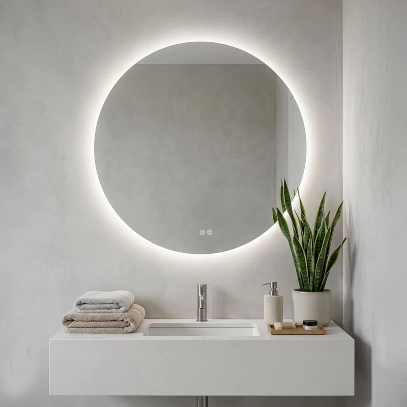 Badrumsspegel Rund Imfri LED 80 cm Tenfors Verona