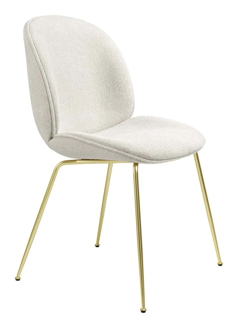 Beetle Chair Fully Upholstered Brass Semi Matt Base