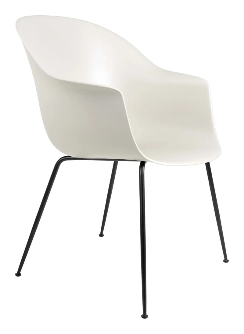 Bat Dining Chair Conic Base Black Matt