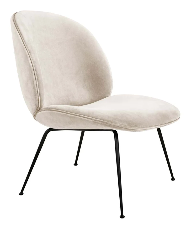 Beetle Lounge Chair Conic Base Black Matt