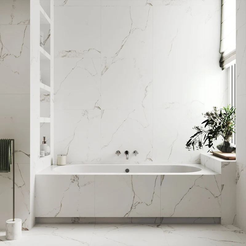 Klinker Carrara Marmor Matt 60x60