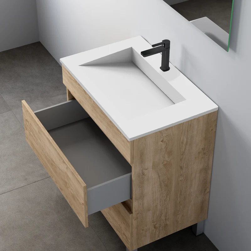 Tvättställ Solid Surface Tenfors Flow 60 cm Vit Matt