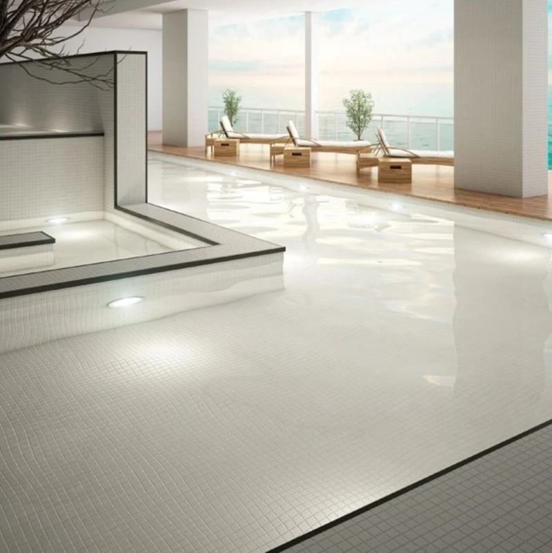 Poolmosaik Blanco