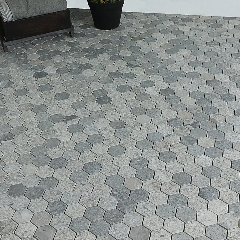 Mosaik Marmor Hexagon Rocky Grey