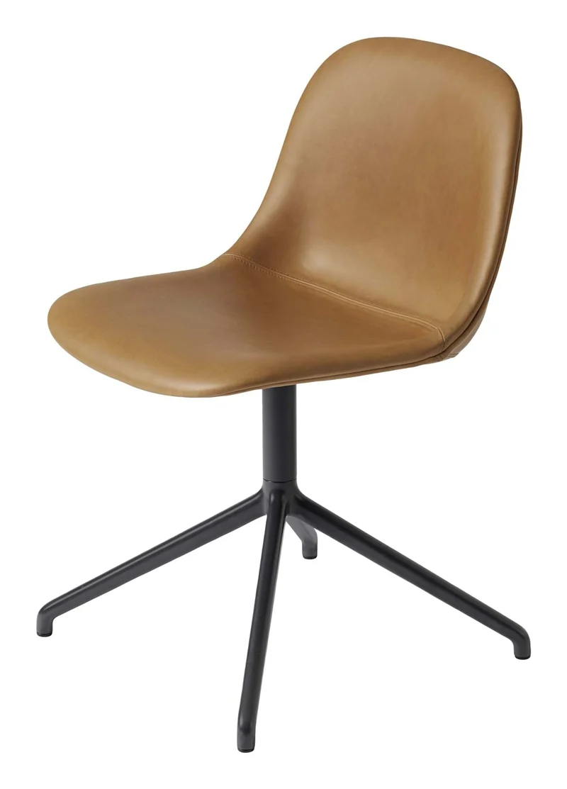 Fiber Side Chair Swivel Base Leather