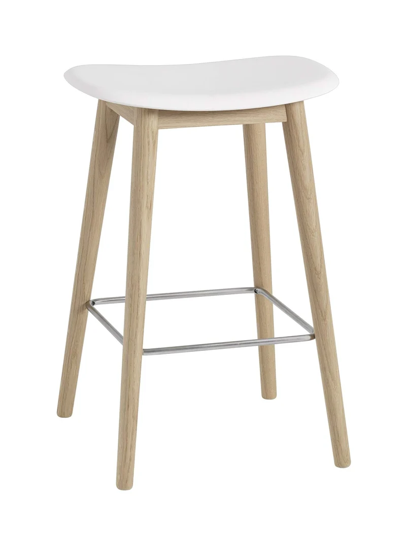 Fiber Counter Stool Wood Base 65 cm