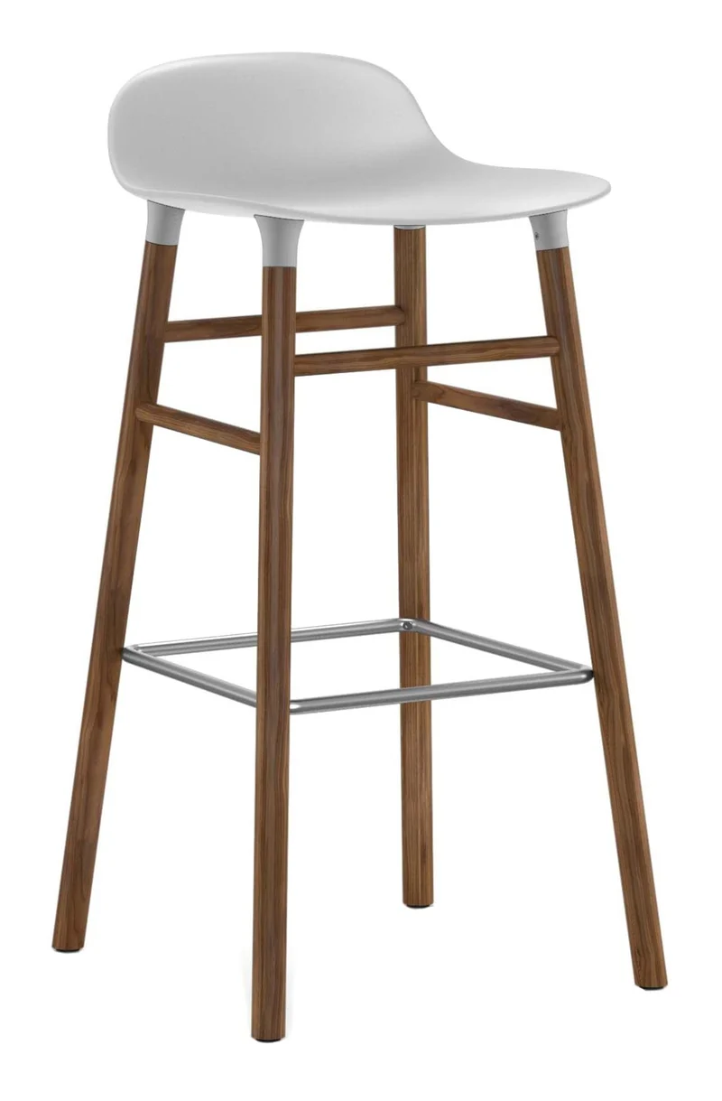 Form Barstool 75 cm Walnut/Steel