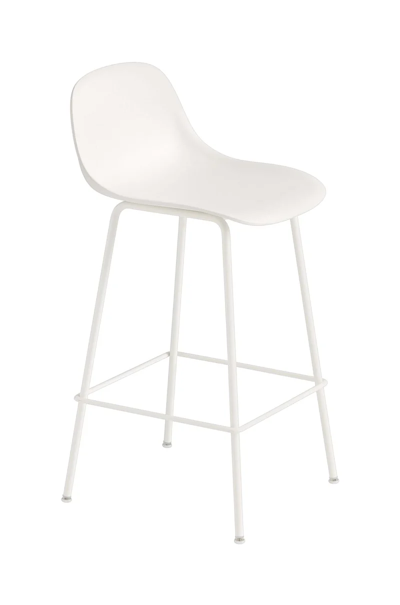 Fiber Counter Stool Tube Base With Backrest 65 cm