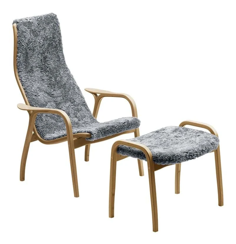 Lamino Fåtölj + Pall Ek Oljad