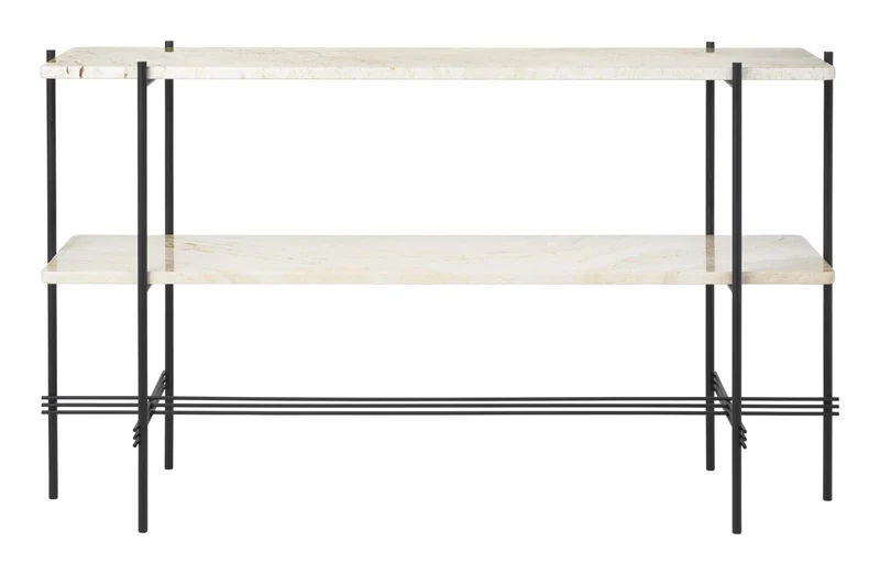TS Console Rectangular 2 Racks Black Frame