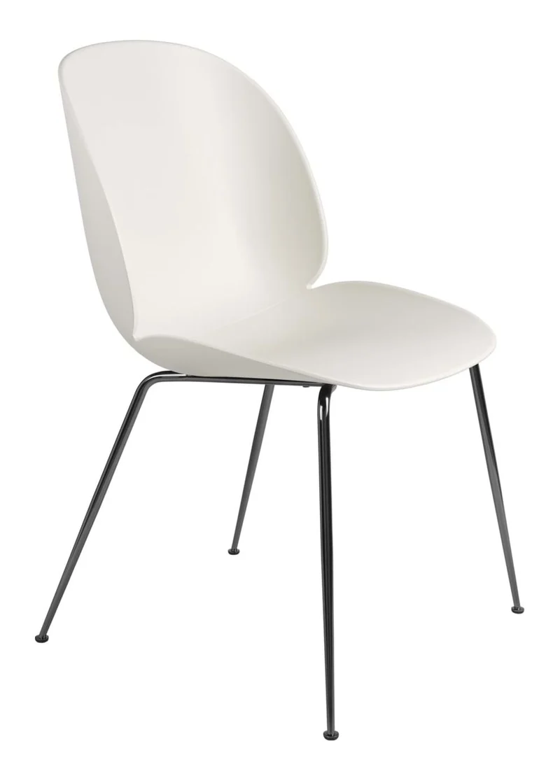 Beetle Chair Unupholstered Black Chrome Base