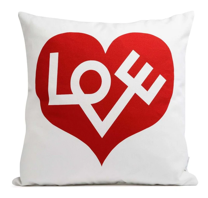 Graphic Print Pillows Love